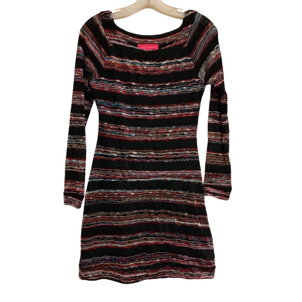 POOKIE & SEBASTIAN Multicolor Knit Sheath Dress